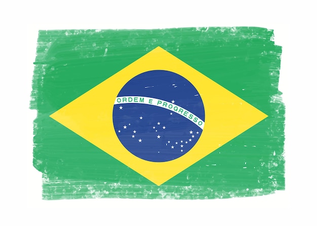 grunge flag of brazil