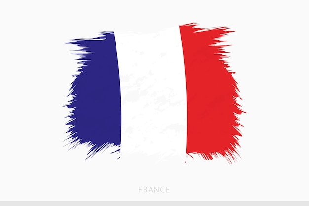 Vector grunge flag of france vector abstract grunge brushed flag of france