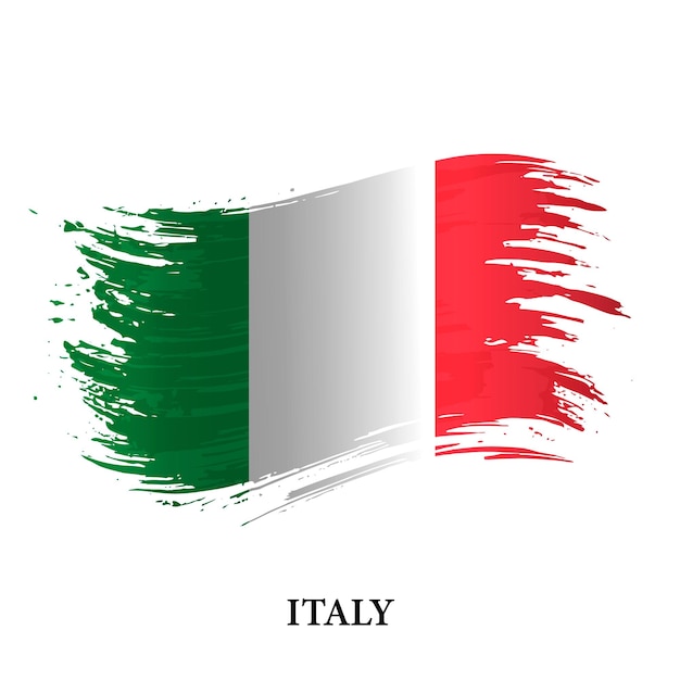 イタリアのグランジ・フラグ ブラッシュストローク・ベクトル