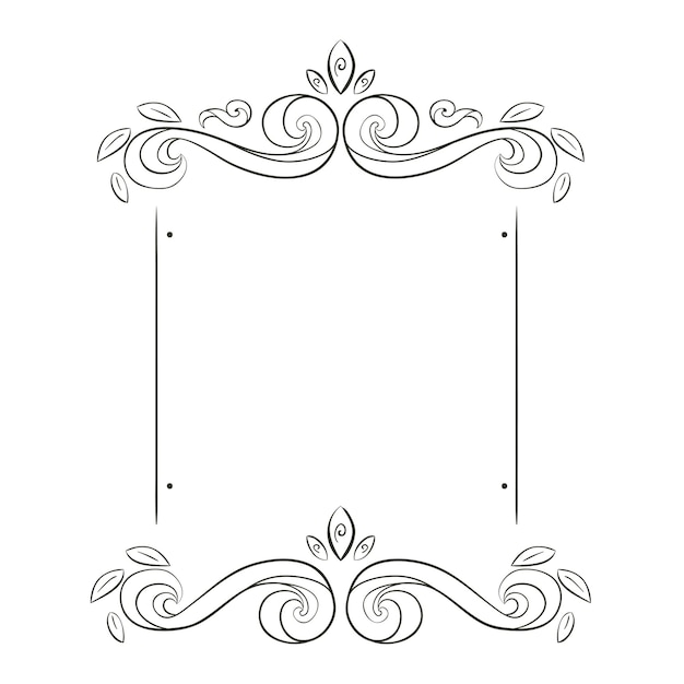 Grunge flowers frame silhouette