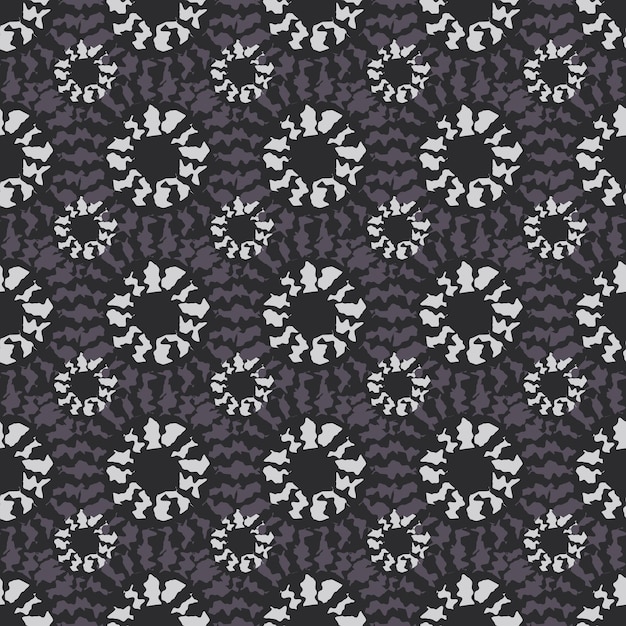 Grunge flowers seamless pattern