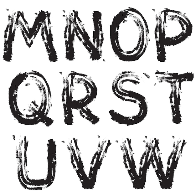 Vector grunge font next