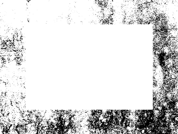 Grunge frame en border Zwart en wit grunge Distress overlay textuur Stof en ruwe vuile muur