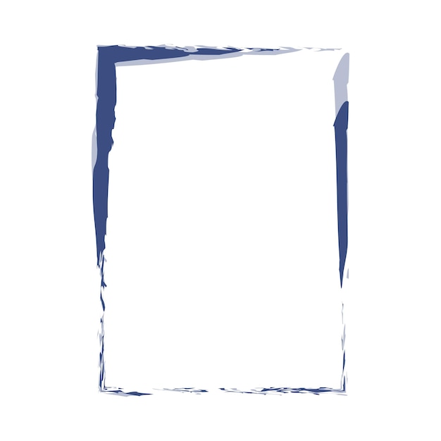 Grunge frame shape icon vertical rectangle decorative vintage border doodle element design