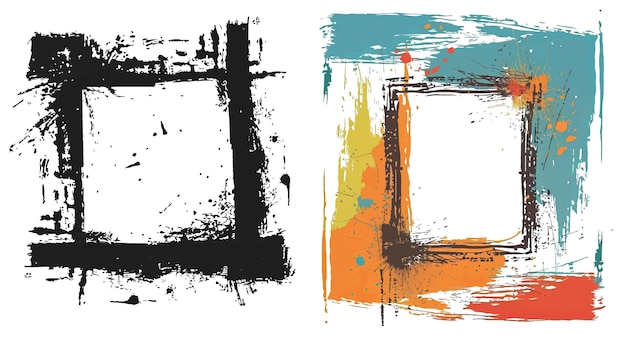 Grunge frame vector template