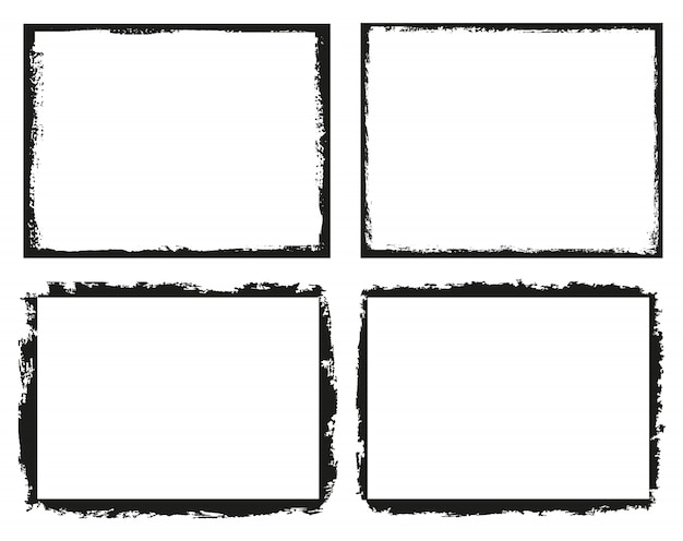 Vector grunge frames set