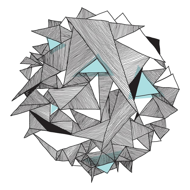 Вектор Гранж геометрический узор современный абстрактный фон треугольник