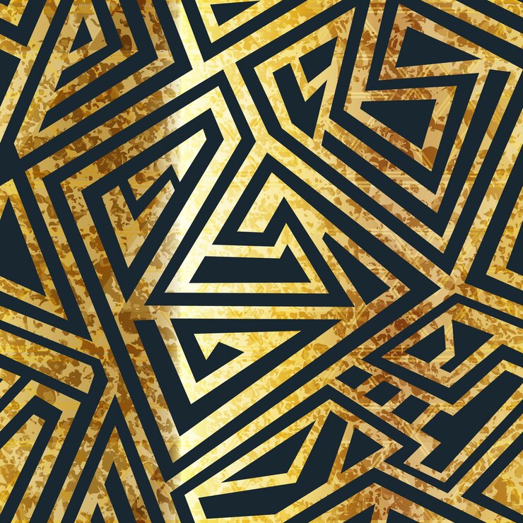 Vector grunge geometric seamless pattern