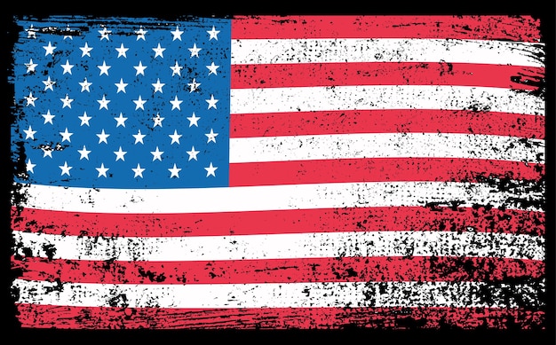 Grunge getextureerde vlag van Amerika