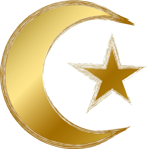 Grunge Gold Religion Islam Mystical Symbol