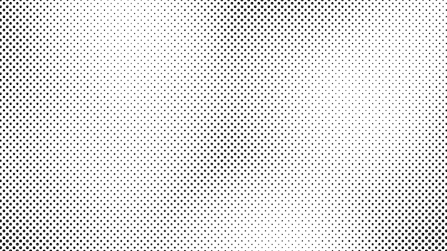 Grunge halftone background with dots black and white pop art pattern in comic style monochrome dot texture vector illustration