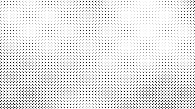 Vector grunge halftone background with dots black and white pop art pattern in comic style monochrome dot texture vector illustration