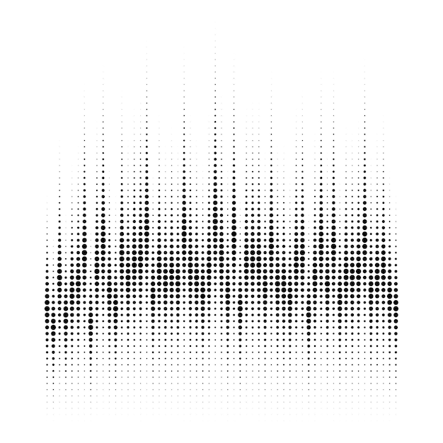 grunge halftone dots gradient texture background black and white circle dots pattern spotted vector