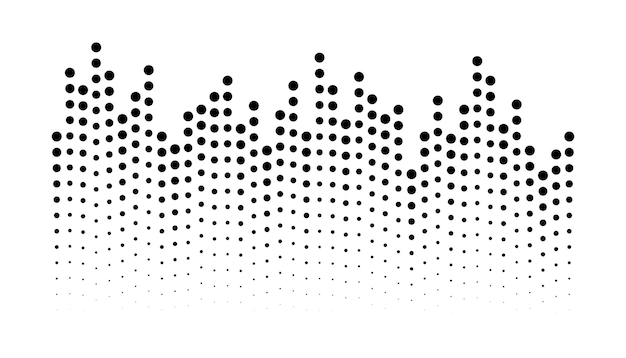 Grunge halftoonpunten kleurovergang textuur achtergrond Zwart-wit cirkel stippen patroon Gevlekte vector