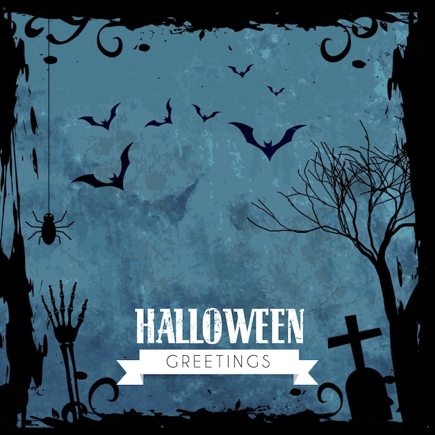 Vector grunge halloween design