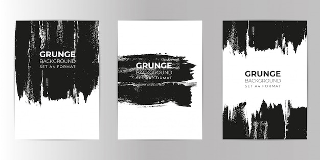 Vector grunge hand drawn background set a4 format