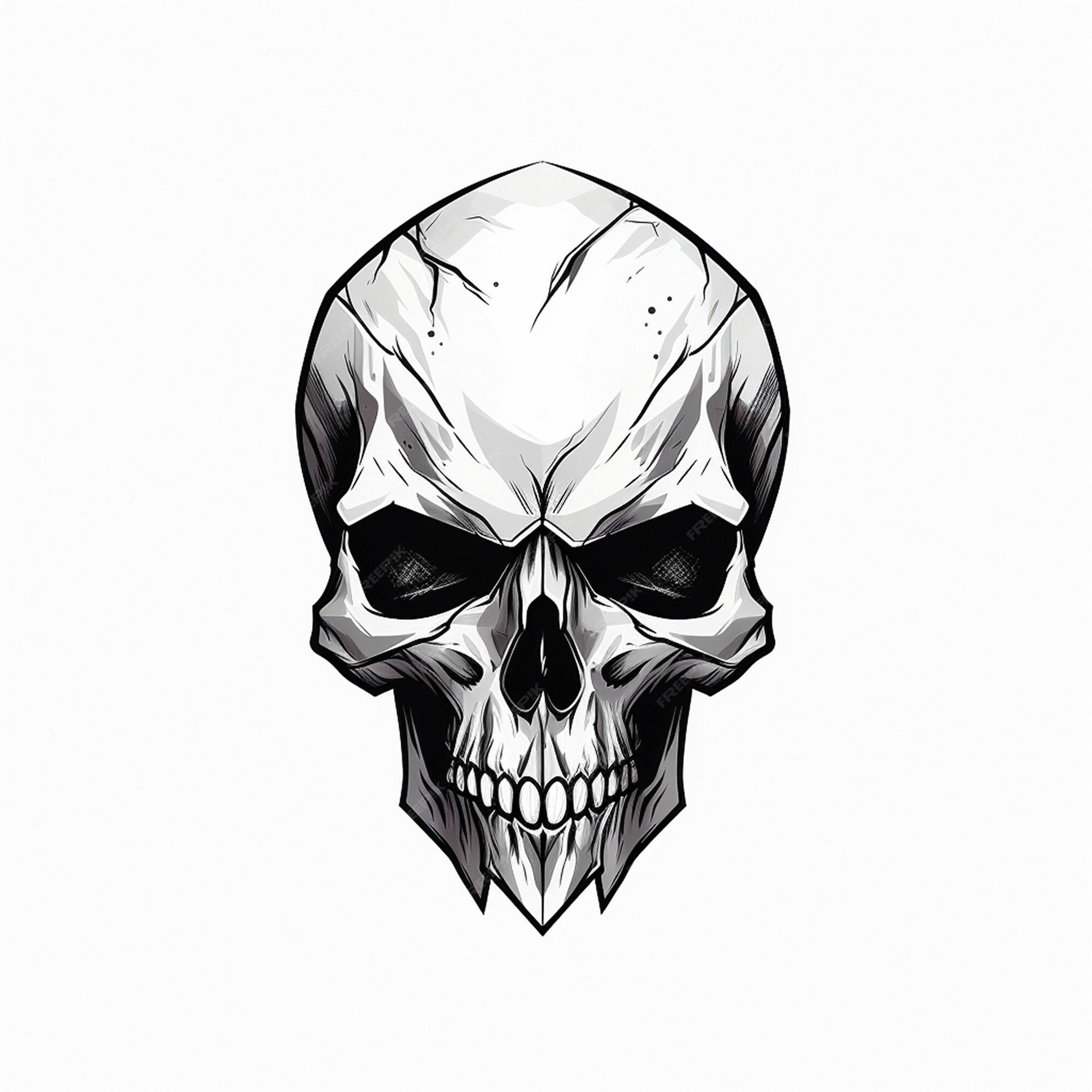 Premium Vector | Grunge illustrator python skull black detailed hand ...
