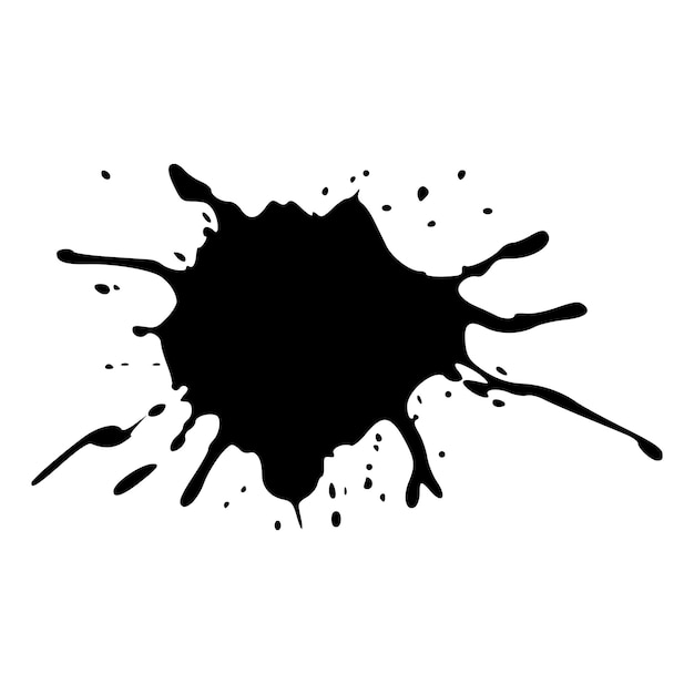 Grunge ink blot stain splatter splash spray abstract vector illustration