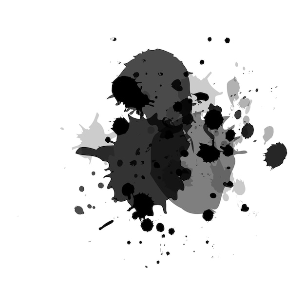 Гранж чернила всплеск черного цвета черное пятно краски Векторная иллюстрация Eps 10 Stock image