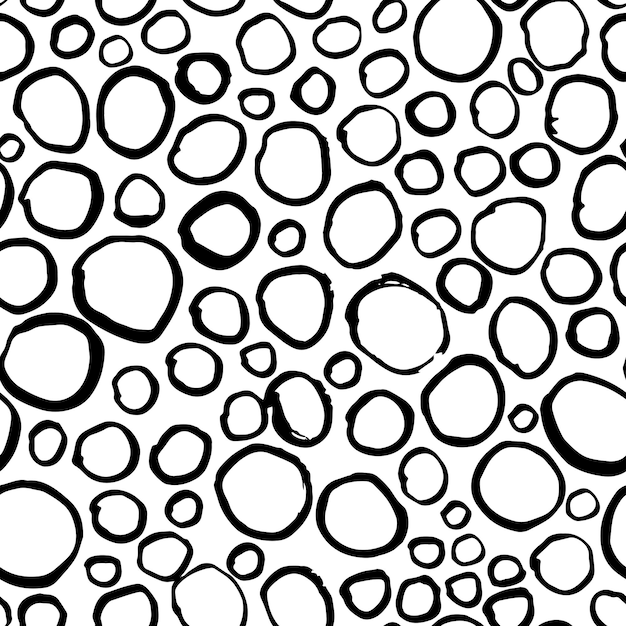 Vector grunge inkt droge borstel abstracte cirkels textuur