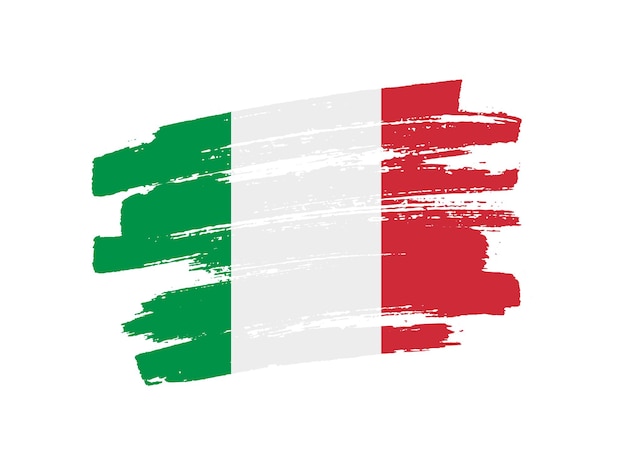 Vector grunge italian flag