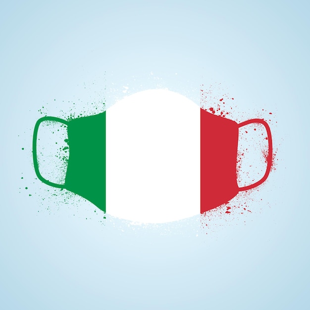 Grunge Italië vlag veiligheidsademhalingsmasker