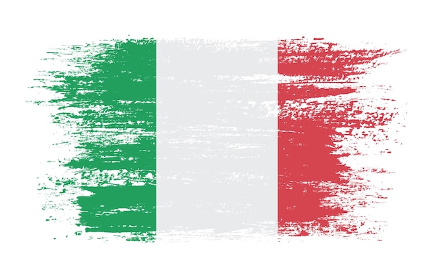 Grunge kwast italië vlag