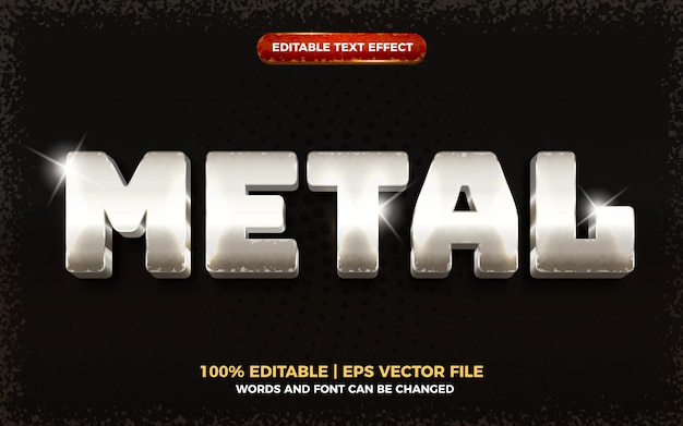 Grunge metal 3d editable text effect