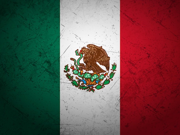Grunge Mexicaanse vlag