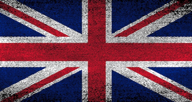 Grunge noodlijdende Britse vlag