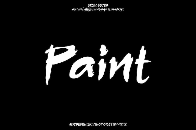 Grunge Paint креативный векторный текстурированный алфавитный шрифт