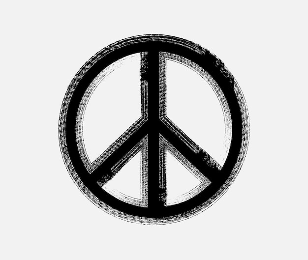 Grunge peace symbol