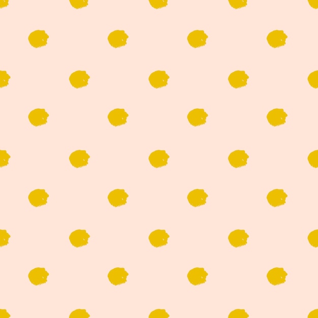 Grunge polka dot. Grungy dotted seamless pattern. Textured circles on white background.