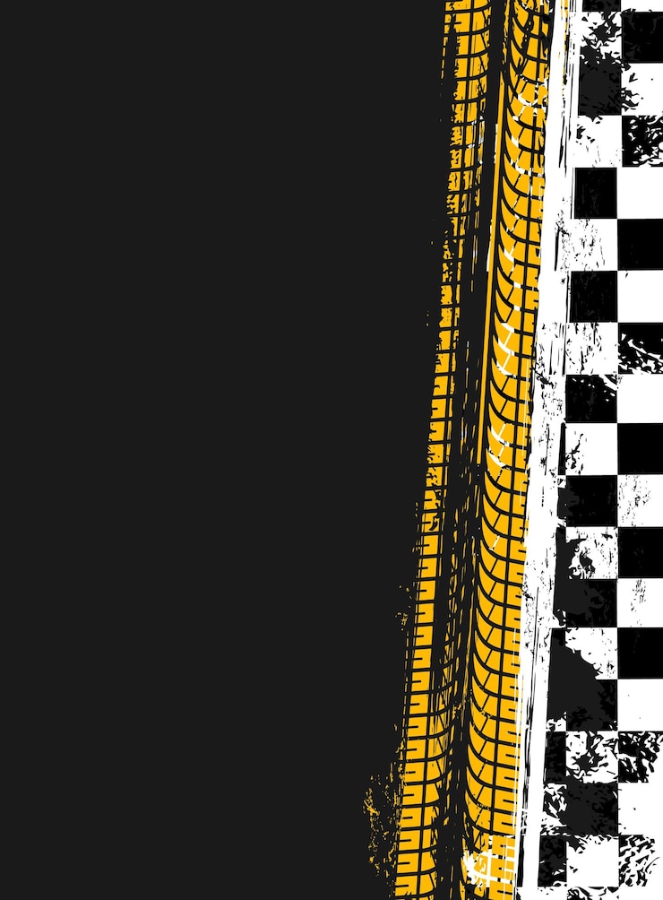 Vector grunge race sport vlag achtergrond autobanden spoor