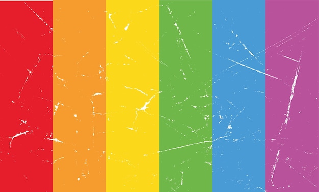 Grunge rainbow flag