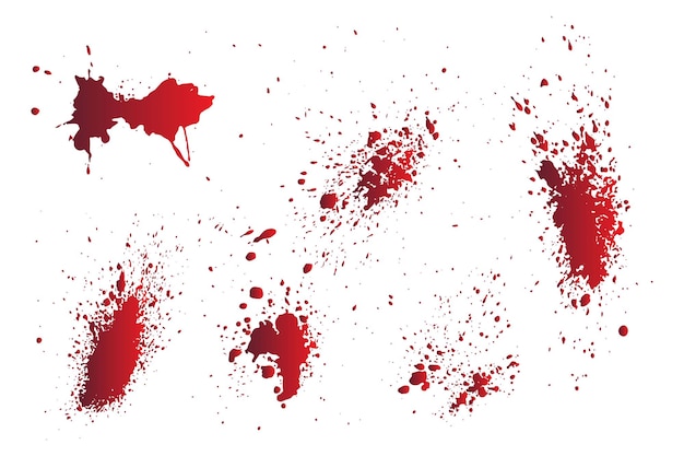 Вектор Грандж красный кровавый сплеск набор