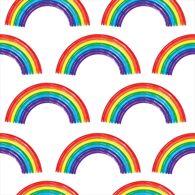 Vector grunge regenboog naadloze patroon