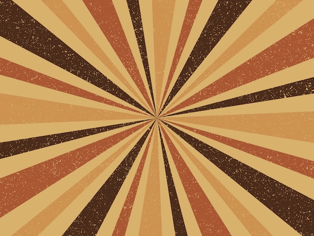 Vector grunge retro brown colours burst vintage background.