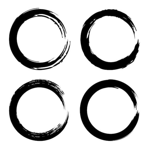 grunge round frames collection.