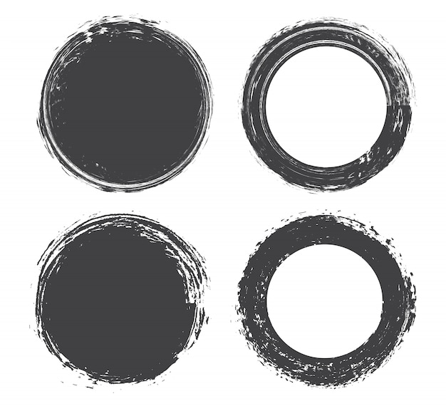 Vector grunge round frames