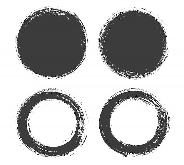 Vector grunge round frames