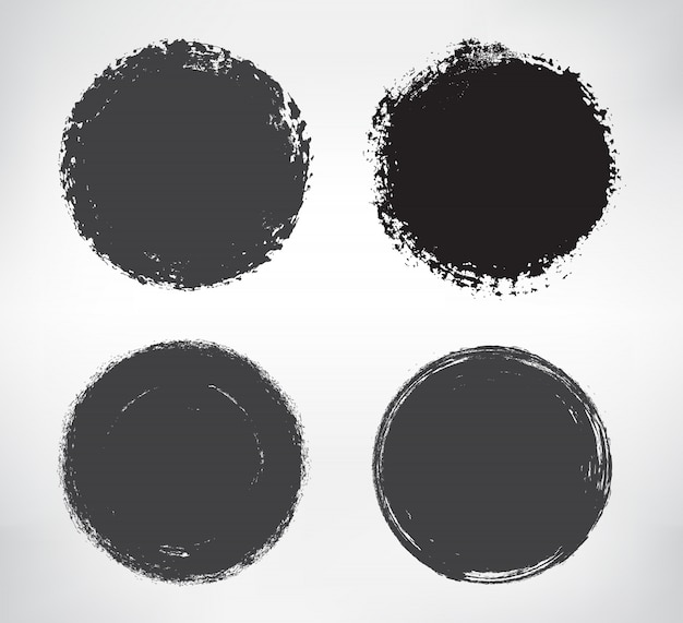 Vector grunge round frames