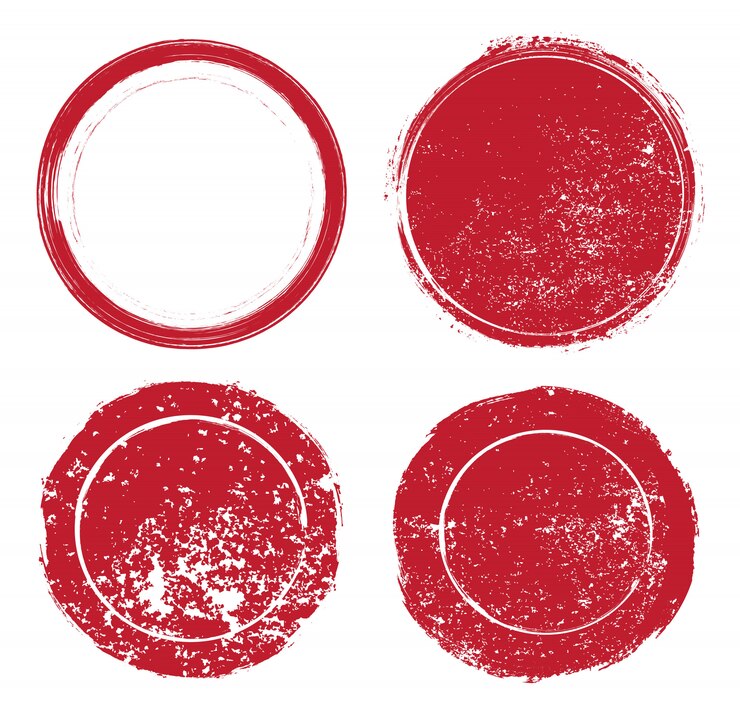 Vector grunge round shapes