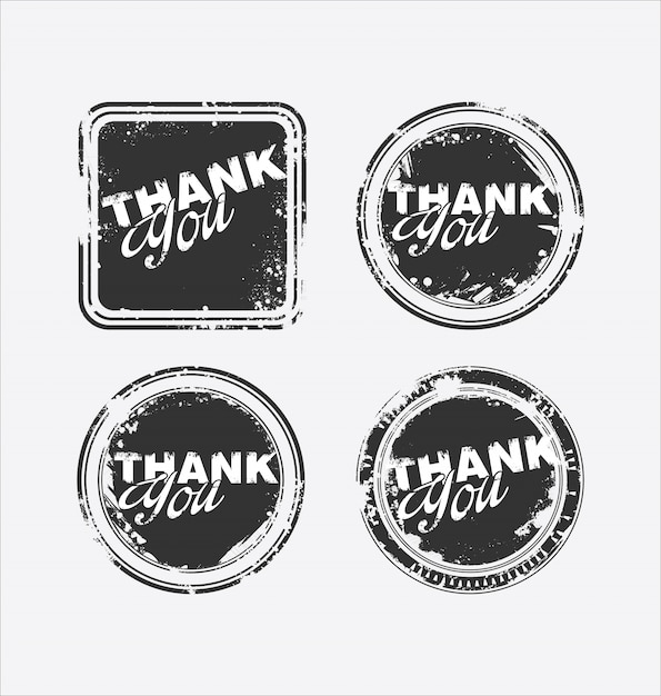 Vector grunge rubber stamp with the text thank you