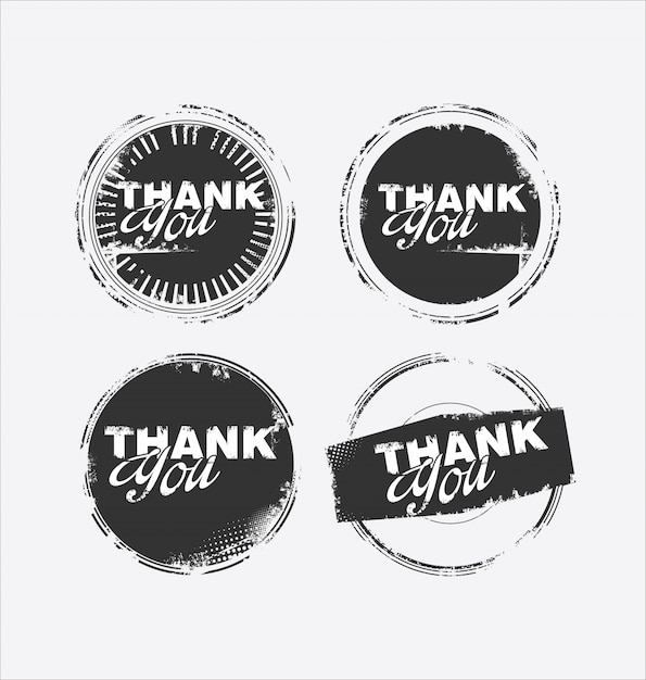 Grunge rubber stamp with the text thank you