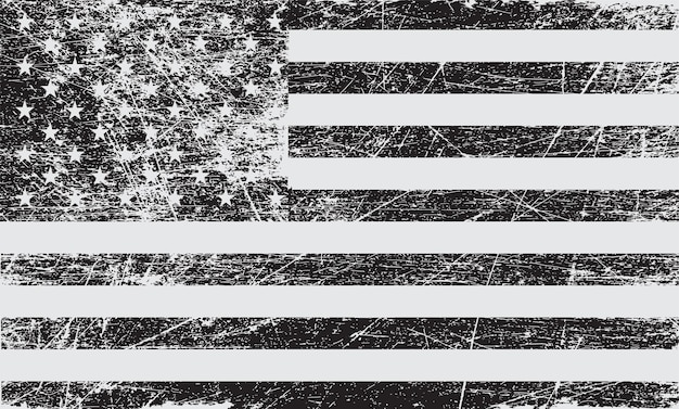 Grunge scratched american flag