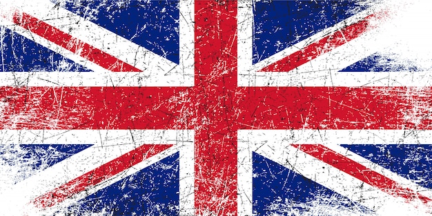 그런 지 긁힌 영국 국기