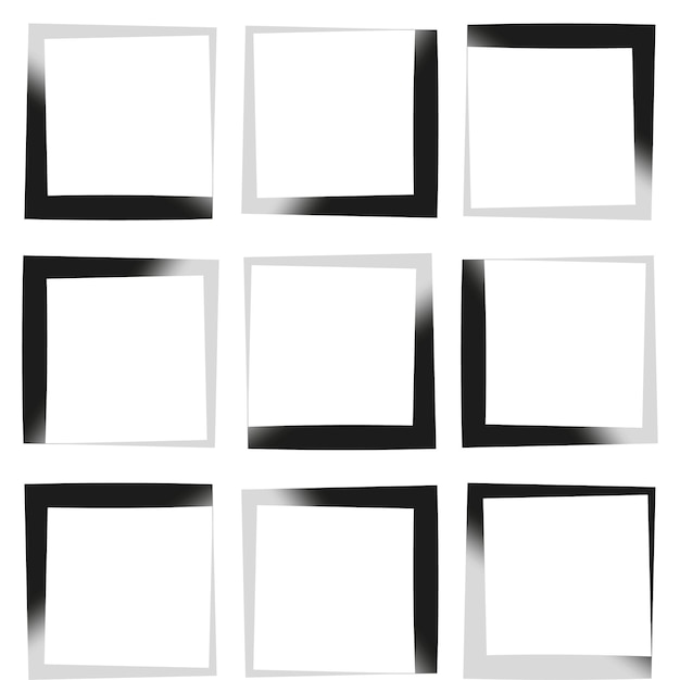 Cornici di forme quadrate grunge illustrazione vettoriale eps 10 immagine di riserva