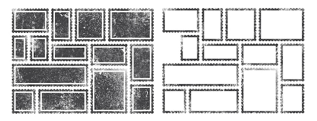 ベクトル グランジスタンプブラックアンプホワイトコレクション