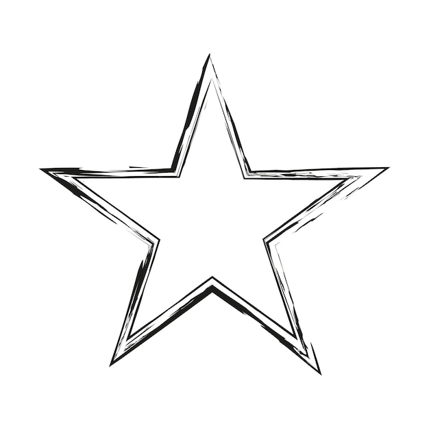 Grunge star. Star with grunge texture.